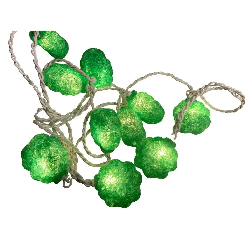 St Patrick's Day Green Shamrock String of 10 Lights